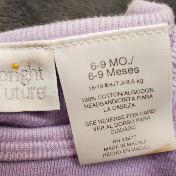 Bright Future Purple Baby Dress 6-9 Mo Long - Picture 4 of 8